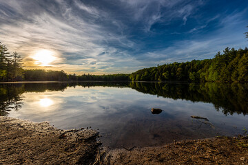 Townline lake at sunset 
