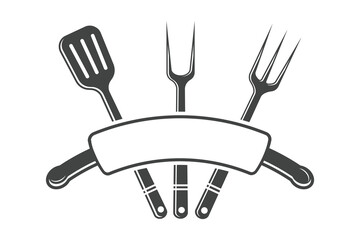 Spoon Vector, Cooking Spoon, Restaurant Equipment, Cooking Equipment, Clip Art, Utensil vector, Silhouette, Fork SVG, Cooking Fork Silhouette, illustration
