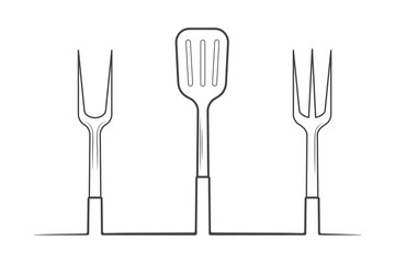 Spoon Vector, Cooking Spoon, Restaurant Equipment, Cooking Equipment, Clip Art, Utensil vector, Silhouette, Fork SVG, Cooking Fork Silhouette, illustration
