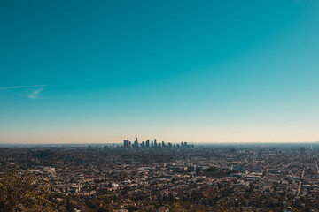 sunset over the city