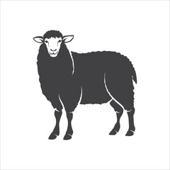 Sheep simple icon. Sheep sign. Lamb silhouette icon. Trendy sheep design illustration. Vector illustration
