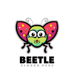 Beetle mascot cartoon