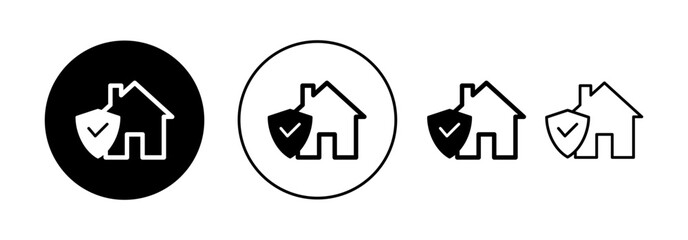home insurance icon vector for web and mobile app. home protection sign and symbol