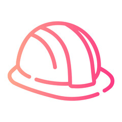 helmet Line Gradient Icon
