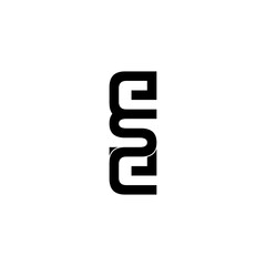 ese typography letter monogram logo design