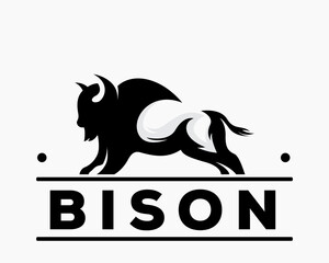 stand muscular bison logo design template illustration inspiration © ShiipArts