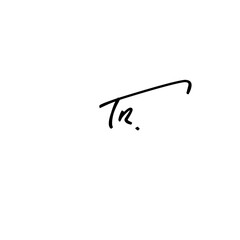 TR Initial Handwriting Signature Monogram Logo Vector