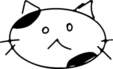 hand drawn pet Cat, kitty Doodle