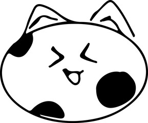 Sketch Cat happy meow Doodle, kitty happy