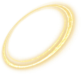 Elegant Gold Glitter Circle Light Effect