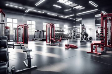 stock photo sport center with stuff and equipment Generative AI