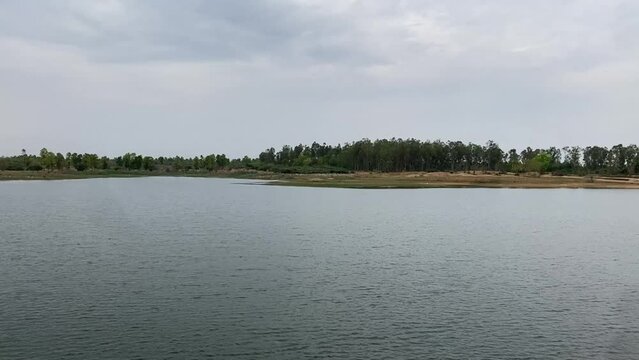 A beautiful serene lake in dam in Chatra, Jharkhand.