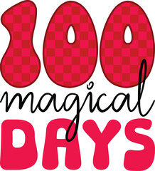 100 days of school reto svg