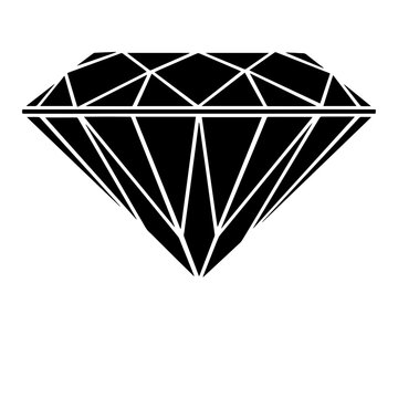 diamond on white background vector