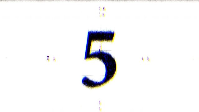 Top 10 countdown with chromatic aberration