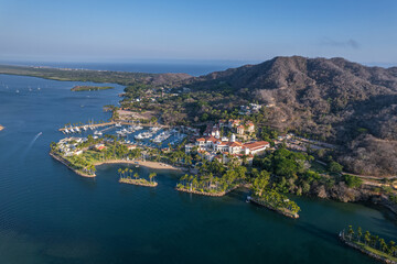 Huge hotel and seaport at isla navidad, colimilla colima jalisco mexico, Barra de Navidad beach town, cihuatlan, Jalisco, mouth of river, Melaque Beach, Costalegre, bay of navidad.