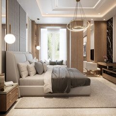 3D Render Modern Interior Design 