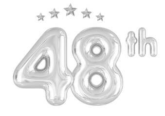 48th Anniversary Silver Balloons