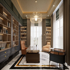 3D Render Modern Interior Design 