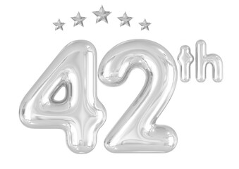 42th Anniversary Silver Balloons