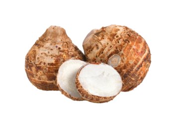 sweet taro root isolated on transparent png