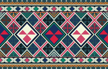 Ikat geometric folklore ornament. Tribal ethnic vector texture. Seamless striped pattern in Aztec style. Figure tribal embroidery. Indian, Scandinavian, Gyp sy, Mexican, folk pattern.ikat pattern