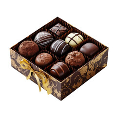 Gourmet box of dark chocolates
