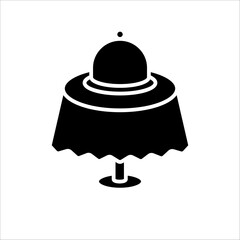 black thin line catering buffet. Breakfast Buffet vector outline icon for web isolated on white background