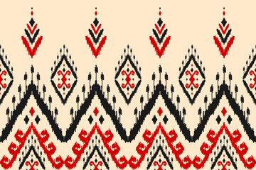 Abstract ethnic pattern art. Ikat seamless pattern traditional. American, Mexican style. Design for background, wallpaper, vector illustration, fabric, clothing, carpet, textile, batik, embroidery.