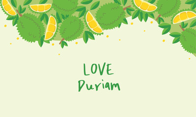 Banner of durian, Durian, Durian fruits concept.