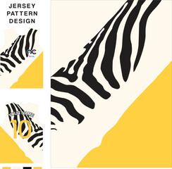 Abstract zebra pattern concept vector jersey pattern template for printing or sublimation sports uniforms football volleyball basketball e-sports cycling and fishing Free Vector.
