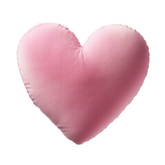 Pink plush heart-shaped pillow

