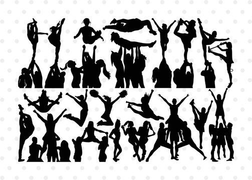 Cheer Stunt Silhouette, Cheer Leading Svg, Cheer Team Bundle, Sports svg, Cheer Svg, Cheer Extreme Svg, SB00111