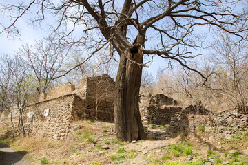 The ruins of an abandoned village in Mentougou, Beijing