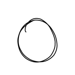 Hand drawn circle line sketch. Vector circular doodle round circle for note message sign design element