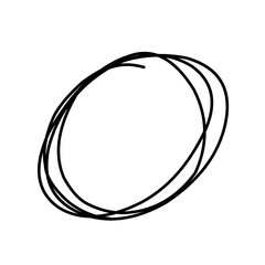 Hand drawn circle line sketch. Vector circular doodle round circle for note message sign design element