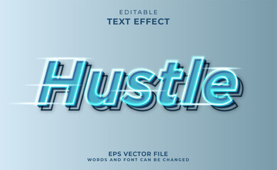 3d hustle text effect
