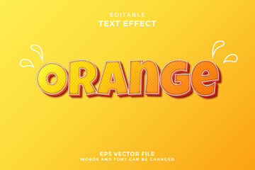 3d orange text effect
