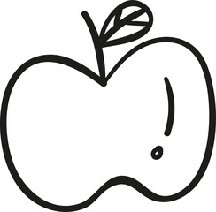 Apple hand drawn outline style