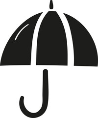 Cute umbrella hand drawn solid style