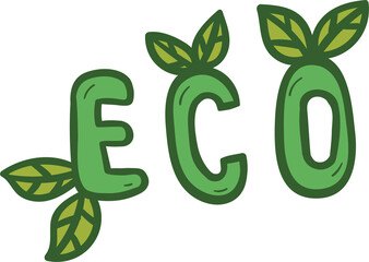 Ecology hand drawn filled outline style