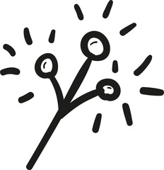 Flower hand drawn outline style