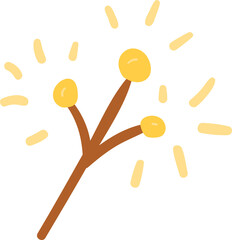 Flower hand drawn flat style