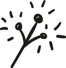 Flower hand drawn solid style