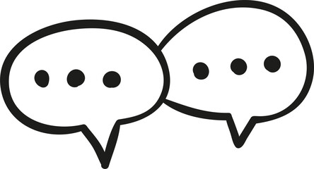 Message hand drawn outline style