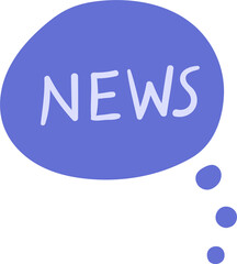 News hand drawn flat style