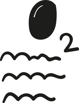 O2 hand drawn solid style