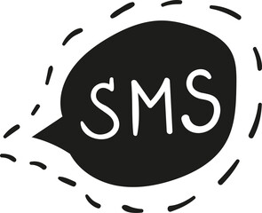 Sms hand drawn solid style