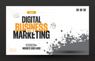 Digital business marketing web banner design