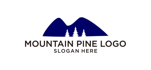 Obraz premium mountain pine logo